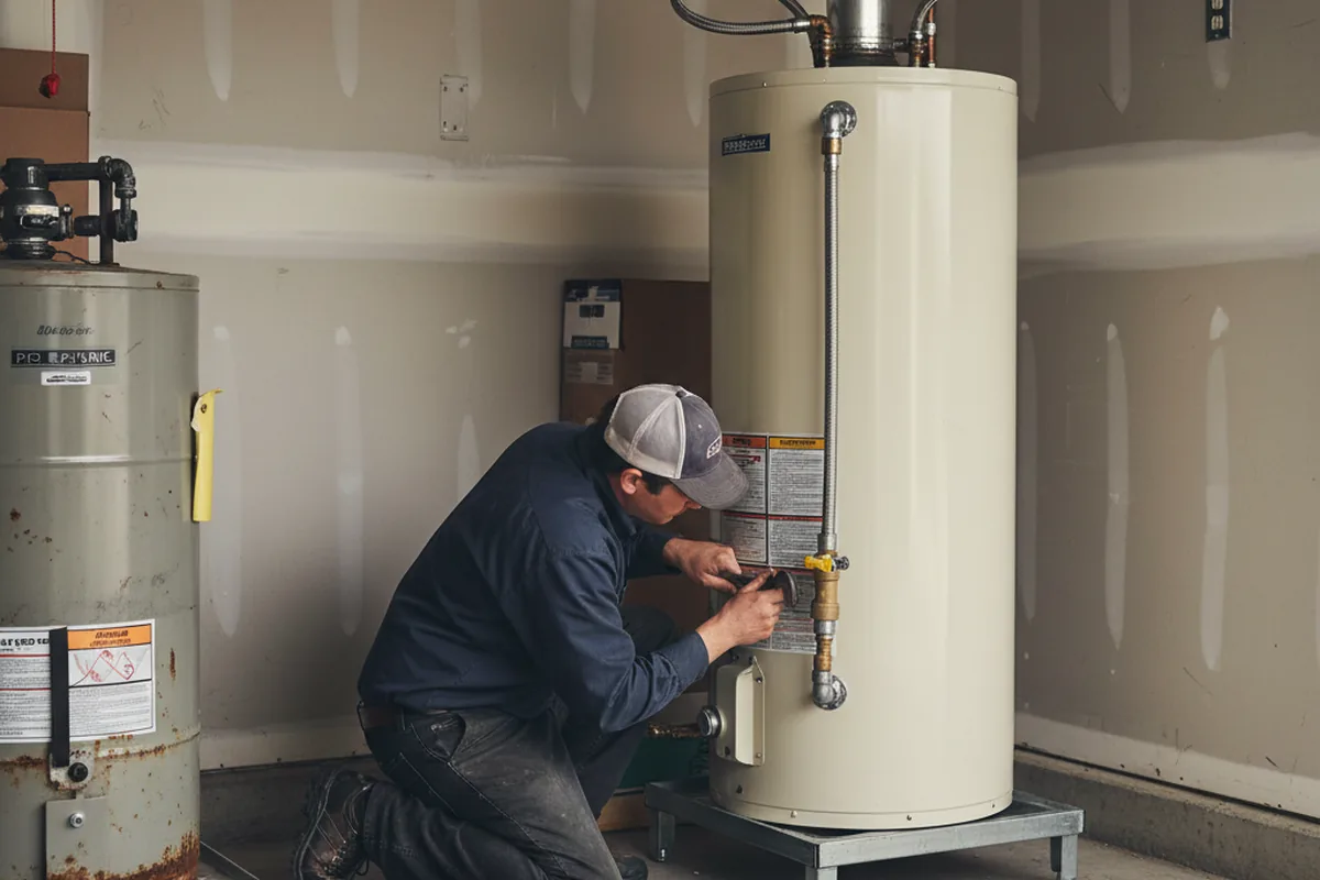 Water heater and shutoff valve replacement in Perris